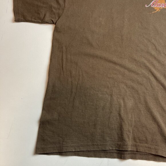 VTG Y2K Norwegian Cruise Line T shirt Mens M Alaska Brown Animal Wildlife - Picture 5 of 15